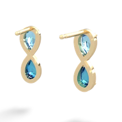 Blue Topaz Infinity 14K Yellow Gold earrings E5050