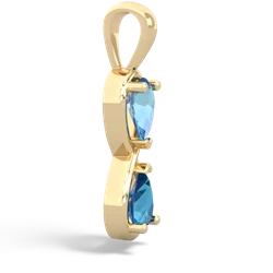 Blue Topaz Infinity 14K Yellow Gold pendant P5050