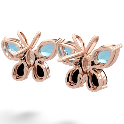 Blue Topaz Butterfly 14K Rose Gold earrings E2215