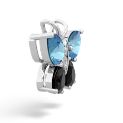 Blue Topaz Butterfly 14K White Gold pendant P2215