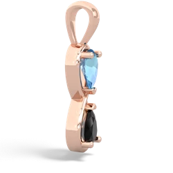 Blue Topaz Infinity 14K Rose Gold pendant P5050