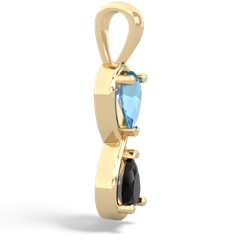 Blue Topaz Infinity 14K Yellow Gold pendant P5050