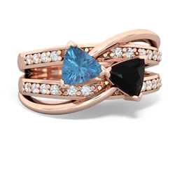 Blue Topaz Bowtie 14K Rose Gold ring R2360