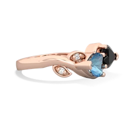 Blue Topaz Floral Elegance 14K Rose Gold ring R5790