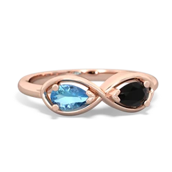 Blue Topaz Infinity 14K Rose Gold ring R5050