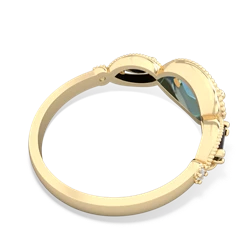 Blue Topaz Milgrain Marquise 14K Yellow Gold ring R5700