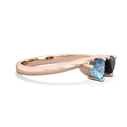 Blue Topaz Sweethearts 14K Rose Gold ring R5260