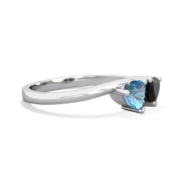 Blue Topaz Sweethearts 14K White Gold ring R5260