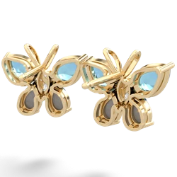 Blue Topaz Butterfly 14K Yellow Gold earrings E2215