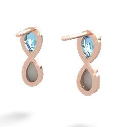 Blue Topaz Infinity 14K Rose Gold earrings E5050