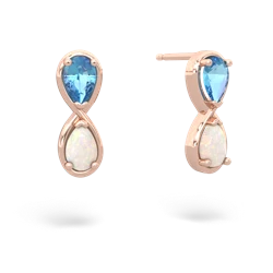 Blue Topaz Infinity 14K Rose Gold earrings E5050