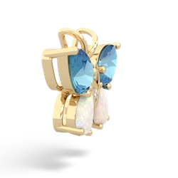 Blue Topaz Butterfly 14K Yellow Gold pendant P2215