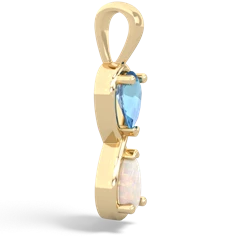 Blue Topaz Infinity 14K Yellow Gold pendant P5050