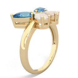 Blue Topaz Butterfly 14K Yellow Gold ring R2215