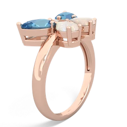 Blue Topaz Butterfly 14K Rose Gold ring R2215