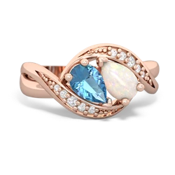 Blue Topaz Summer Winds 14K Rose Gold ring R5342