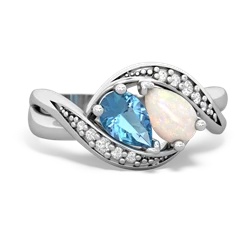 Blue Topaz Summer Winds 14K White Gold ring R5342