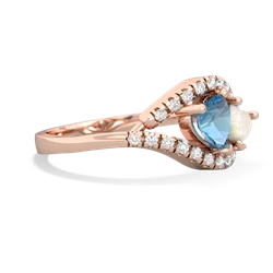 Blue Topaz Mother And Child 14K Rose Gold ring R3010