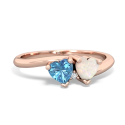 Blue Topaz Sweethearts 14K Rose Gold ring R5260