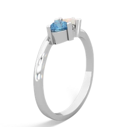 Blue Topaz Sweethearts 14K White Gold ring R5260