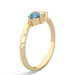 Blue Topaz Sweethearts 14K Yellow Gold ring R5260