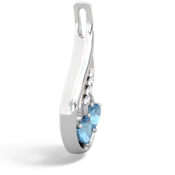 Blue Topaz Keepsake Curves 14K White Gold pendant P5450