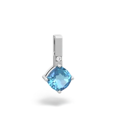 Blue Topaz Simply Elegant 14K White Gold pendant P2489