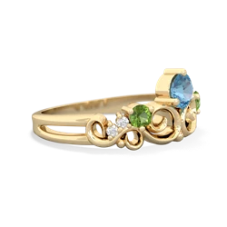 Blue Topaz Crown Keepsake 14K Yellow Gold ring R5740