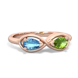 Blue Topaz Infinity 14K Rose Gold ring R5050