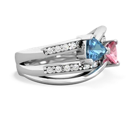 Blue Topaz Bowtie 14K White Gold ring R2360