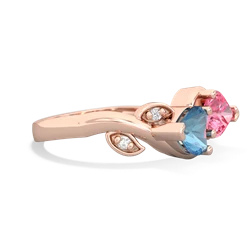 Blue Topaz Floral Elegance 14K Rose Gold ring R5790