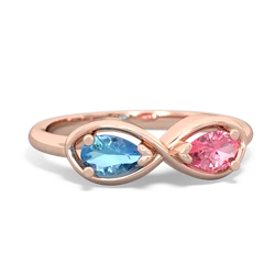 Blue Topaz Infinity 14K Rose Gold ring R5050