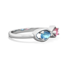 Blue Topaz Infinity 14K White Gold ring R5050