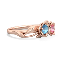 Blue Topaz Rose Garden 14K Rose Gold ring R5510