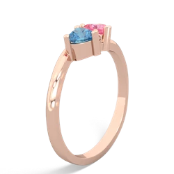 Blue Topaz Sweethearts 14K Rose Gold ring R5260