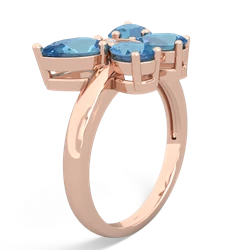 Blue Topaz Butterfly 14K Rose Gold ring R2215