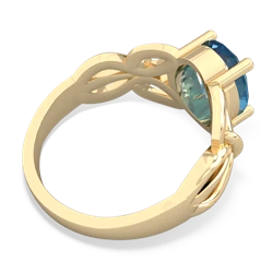 Blue Topaz Celtic Knot Cocktail 14K Yellow Gold ring R2377