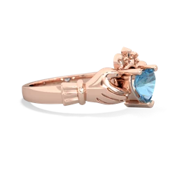 Blue Topaz Claddagh 14K Rose Gold ring R2370