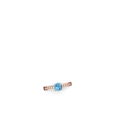 Thumbnail for Blue Topaz Art Deco 14K Rose Gold ring R26356RD - profile view