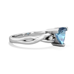 Blue Topaz Trillion Twist 14K White Gold ring R2104