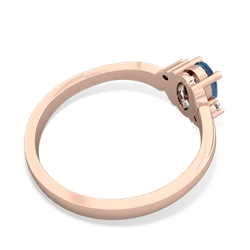 Blue Topaz Elegant Swirl 14K Rose Gold ring R2173
