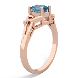 Blue Topaz Swirls 14K Rose Gold ring R2347