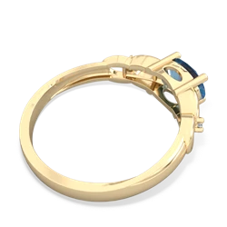 Blue Topaz Links 14K Yellow Gold ring R4032