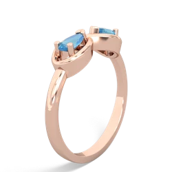 Blue Topaz Infinity 14K Rose Gold ring R5050