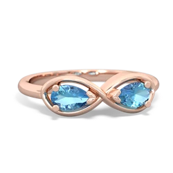 Blue Topaz Infinity 14K Rose Gold ring R5050