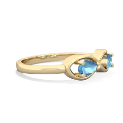 Blue Topaz Infinity 14K Yellow Gold ring R5050