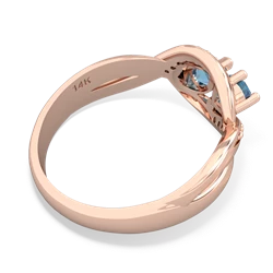 Blue Topaz Summer Winds 14K Rose Gold ring R5342