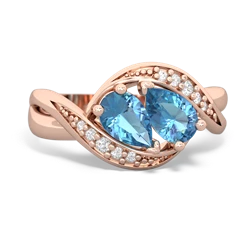 Blue Topaz Summer Winds 14K Rose Gold ring R5342