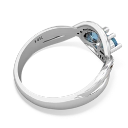 Blue Topaz Summer Winds 14K White Gold ring R5342