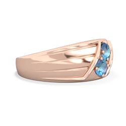 Blue Topaz Men's Streamline 14K Rose Gold ring R0460